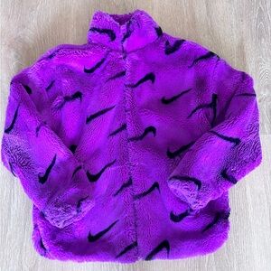 Nike Fuzzy Purple Puffer Jacket